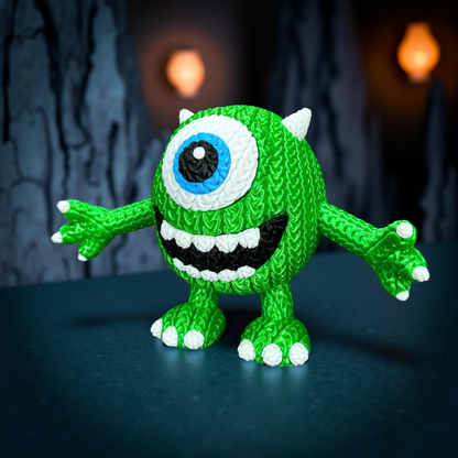 Knitted One-Eye Jokester – Cozy Monster Fanart Figur Whale 3D Studio