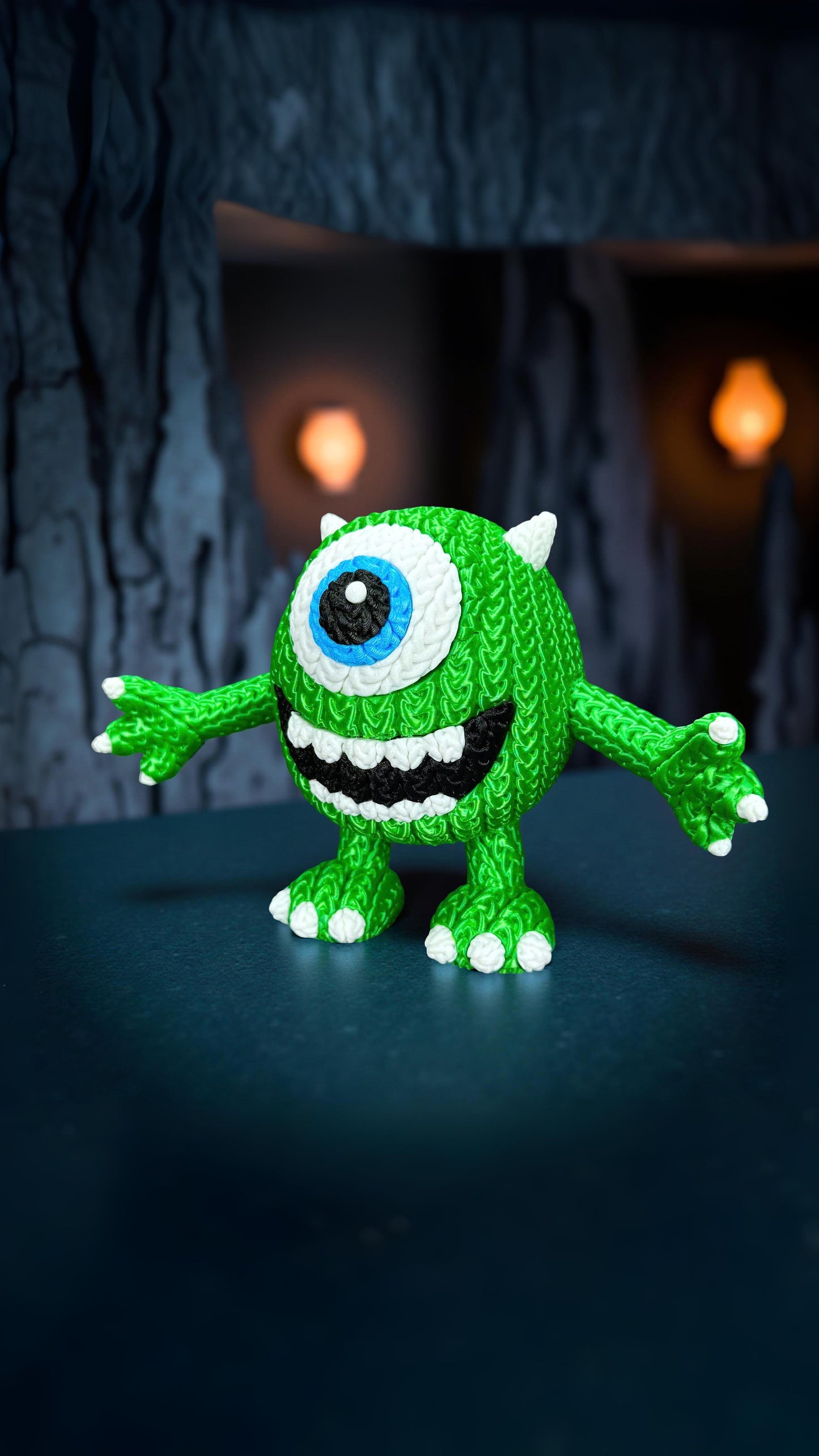 Knitted One-Eye Jokester – Cozy Monster Fanart Figur Whale 3D Studio