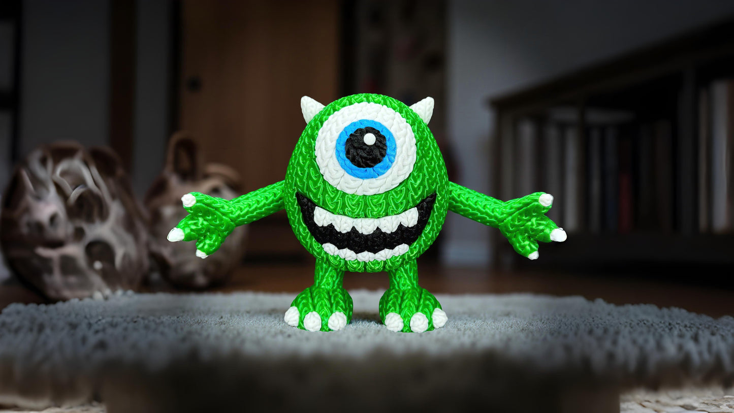 Knitted One-Eye Jokester – Cozy Monster Fanart Figur Whale 3D Studio