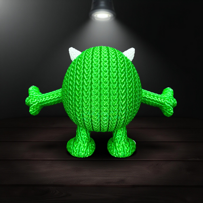 Knitted One-Eye Jokester – Cozy Monster Fanart Figur Whale 3D Studio