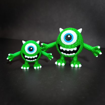 Knitted One-Eye Jokester – Cozy Monster Fanart Figur Whale 3D Studio