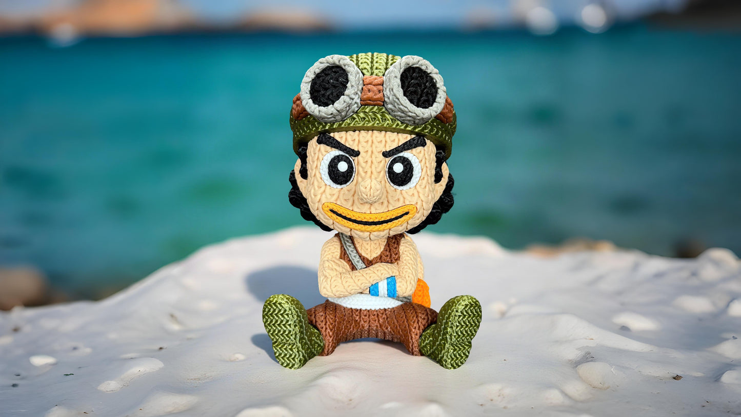 Knitted Sharpshooter Hero – Cozy Anime Fanart Figur Whale 3D Studio