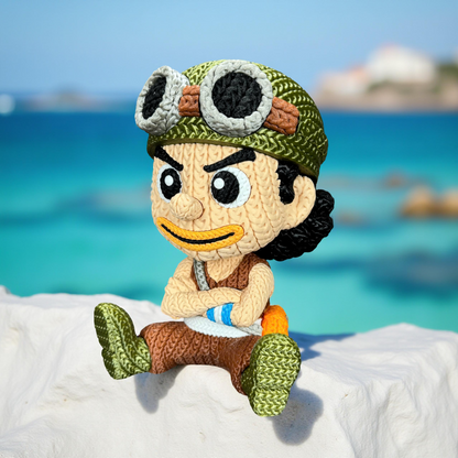 Knitted Sharpshooter Hero – Cozy Anime Fanart Figur Whale 3D Studio
