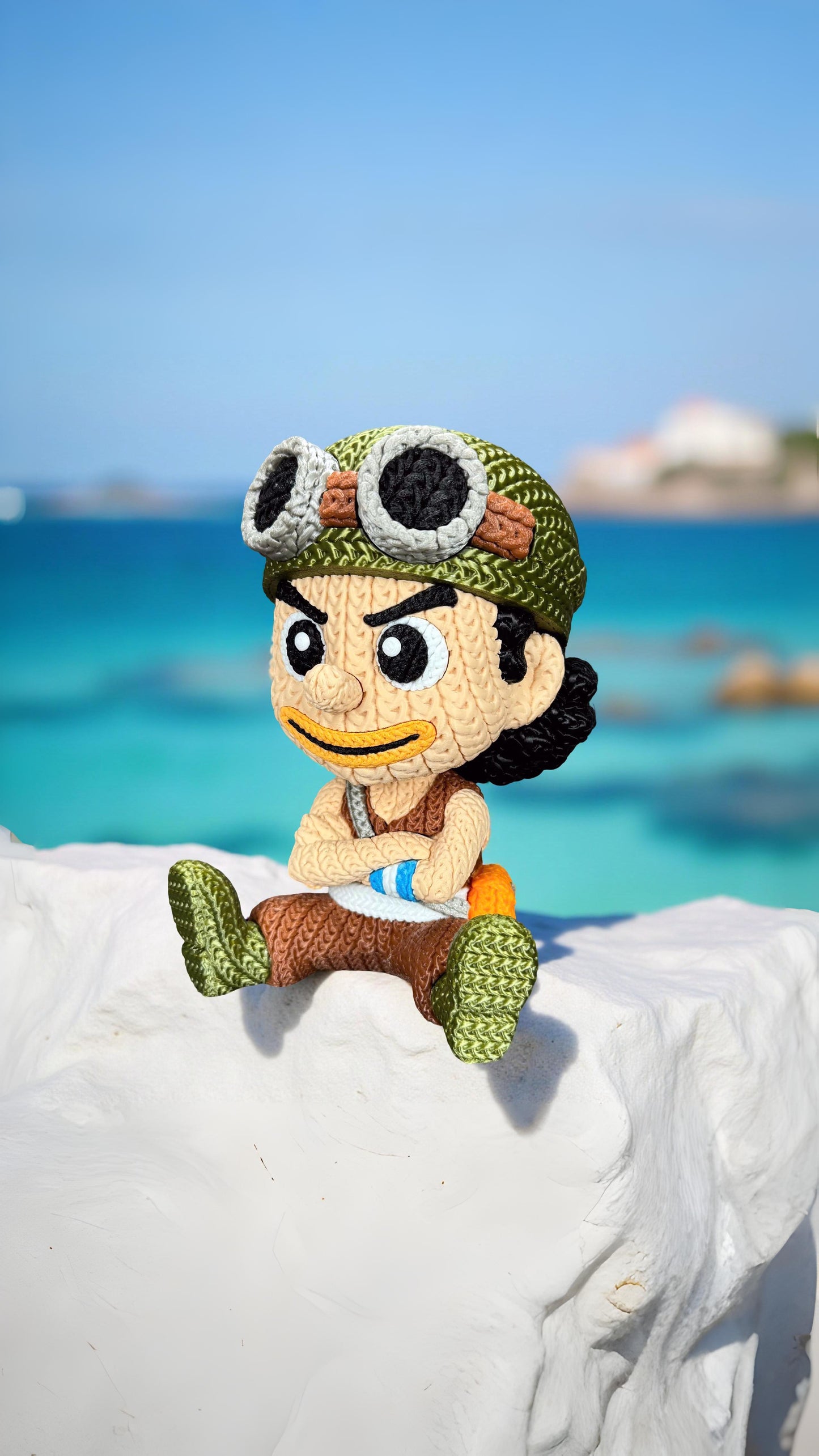 Knitted Sharpshooter Hero – Cozy Anime Fanart Figur Whale 3D Studio