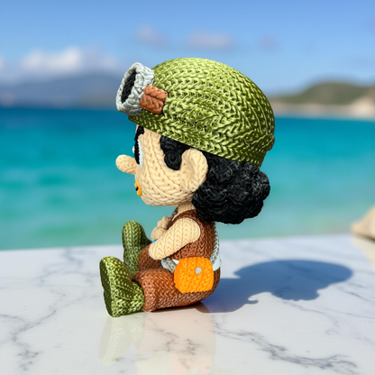 Knitted Sharpshooter Hero – Cozy Anime Fanart Figur Whale 3D Studio