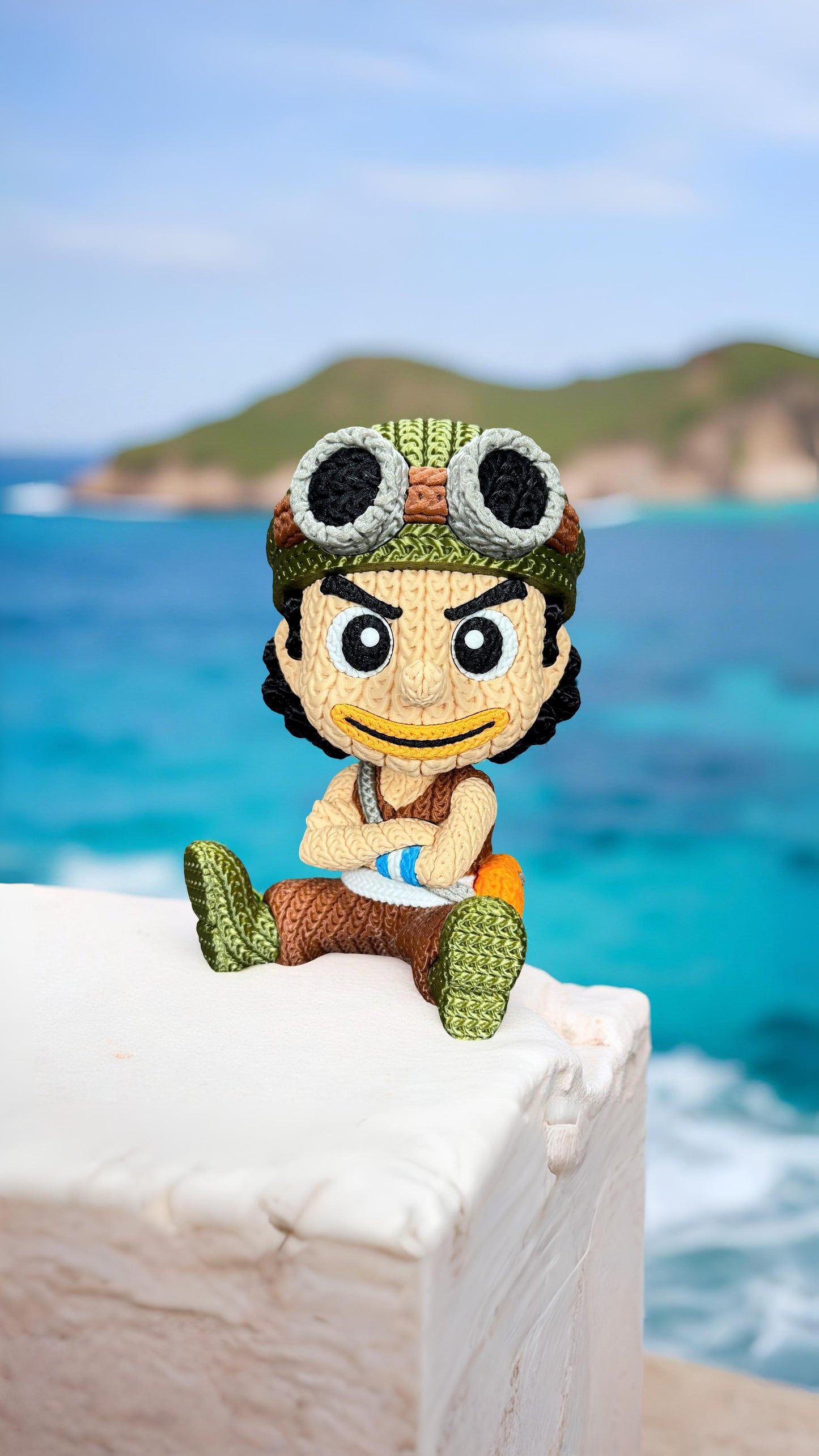 Knitted Sharpshooter Hero – Cozy Anime Fanart Figur Whale 3D Studio