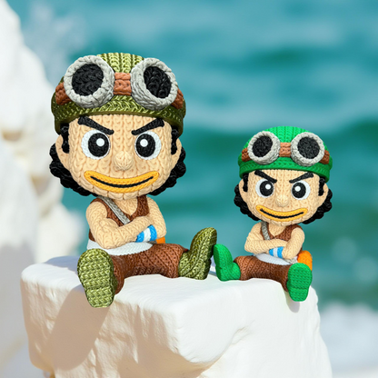 Knitted Sharpshooter Hero – Cozy Anime Fanart Figur Whale 3D Studio