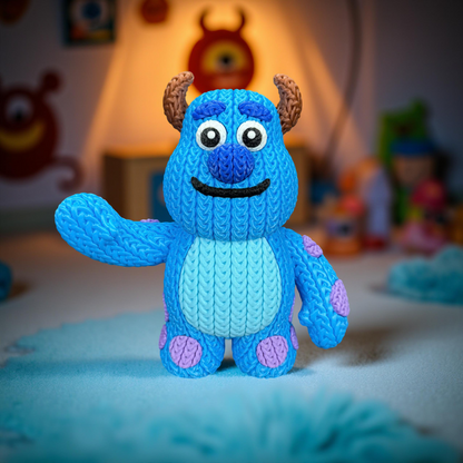 Knitted Gentle Monster Guardian – Cozy Monster Fanart Figur Whale 3D Studio