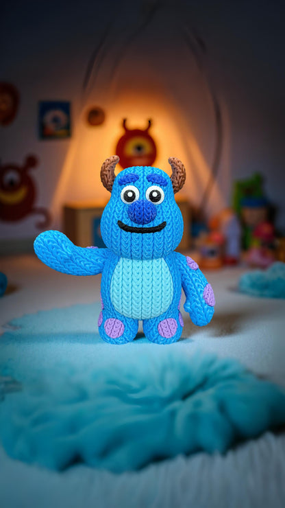 Knitted Gentle Monster Guardian – Cozy Monster Fanart Figur Whale 3D Studio