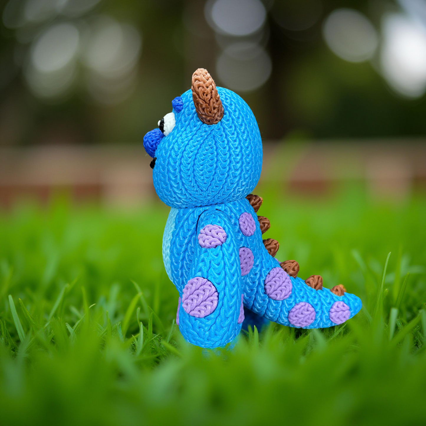Knitted Gentle Monster Guardian – Cozy Monster Fanart Figur Whale 3D Studio