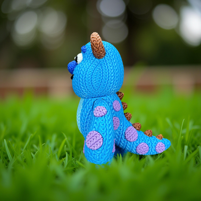 Knitted Gentle Monster Guardian – Cozy Monster Fanart Figur Whale 3D Studio