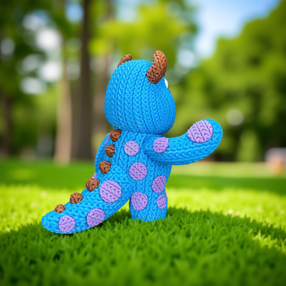 Knitted Gentle Monster Guardian – Cozy Monster Fanart Figur Whale 3D Studio