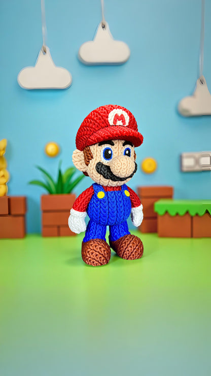 Knitted Platform Hero Set – Cozy Game Fanart Figur & Santa Edition Whale 3D Studio