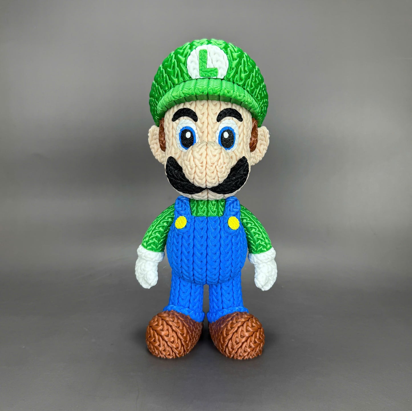 Knitted Green Hero Set – Cozy Game Fanart Figur & Santa Edition Whale 3D Studio