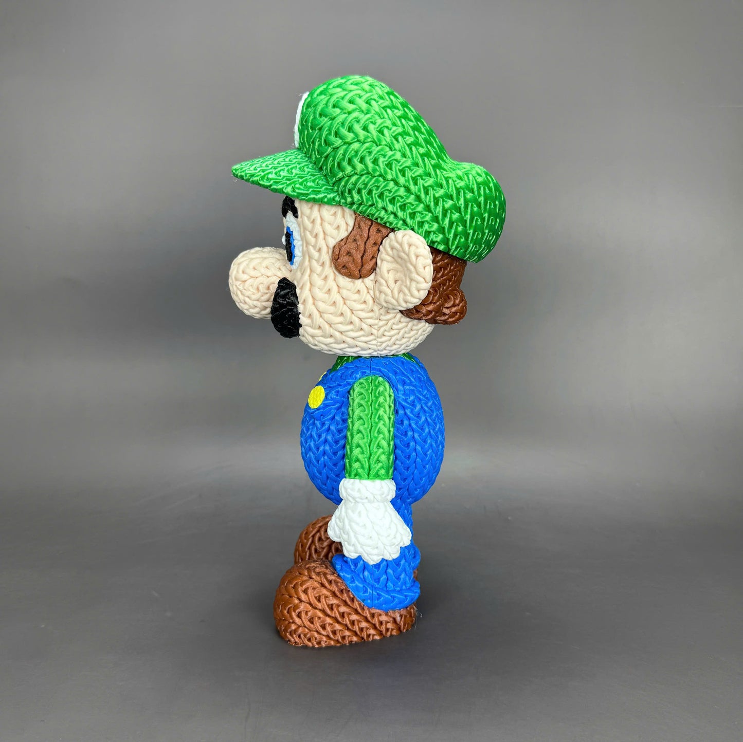 Knitted Green Hero Set – Cozy Game Fanart Figur & Santa Edition Whale 3D Studio