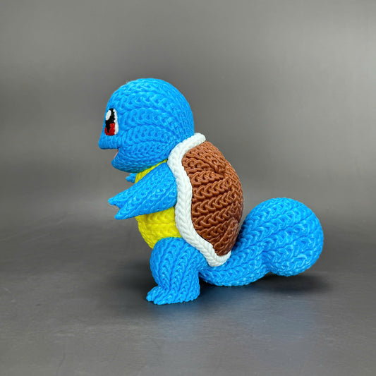 Knitted Water Turtle Buddy – Cozy Monster Fanart Figur Whale 3D Studio