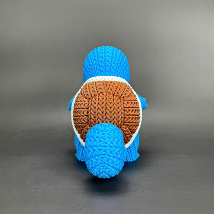 Knitted Water Turtle Buddy – Cozy Monster Fanart Figur Whale 3D Studio