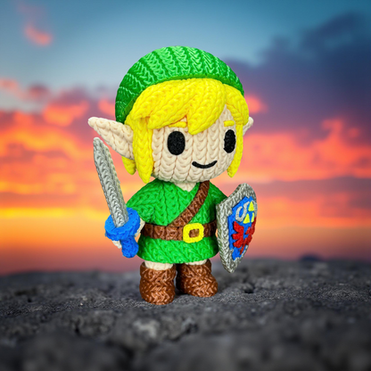 Knitted Forest Hero – Cozy Fantasy Fanart Figur Whale 3D Studio