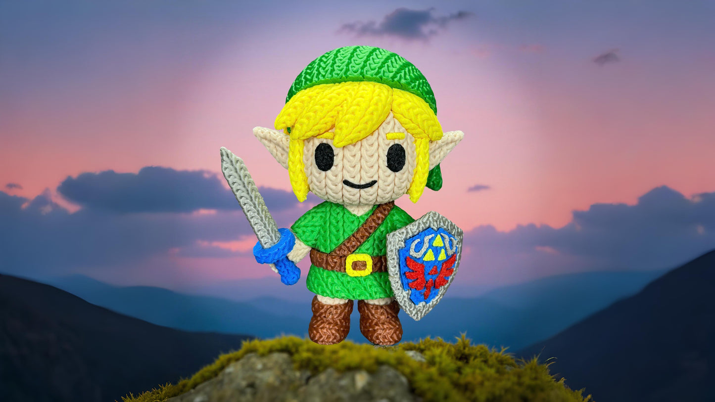 Knitted Forest Hero – Cozy Fantasy Fanart Figur Whale 3D Studio