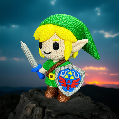 Knitted Forest Hero – Cozy Fantasy Fanart Figur Whale 3D Studio