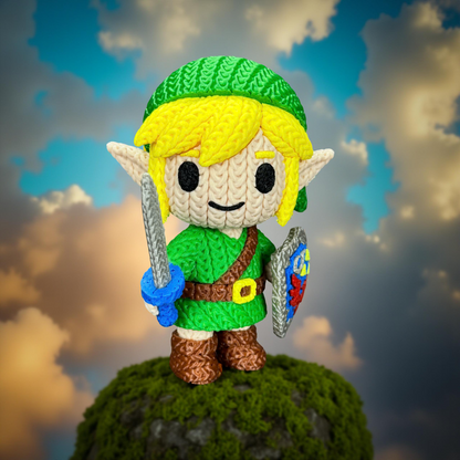 Knitted Forest Hero – Cozy Fantasy Fanart Figur Whale 3D Studio