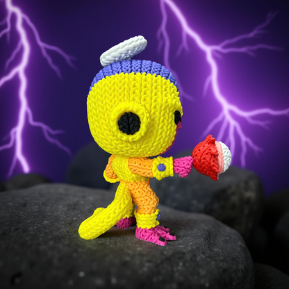 Knitted Golden Tyrant – Cozy Anime Fanart Figur Whale 3D Studio