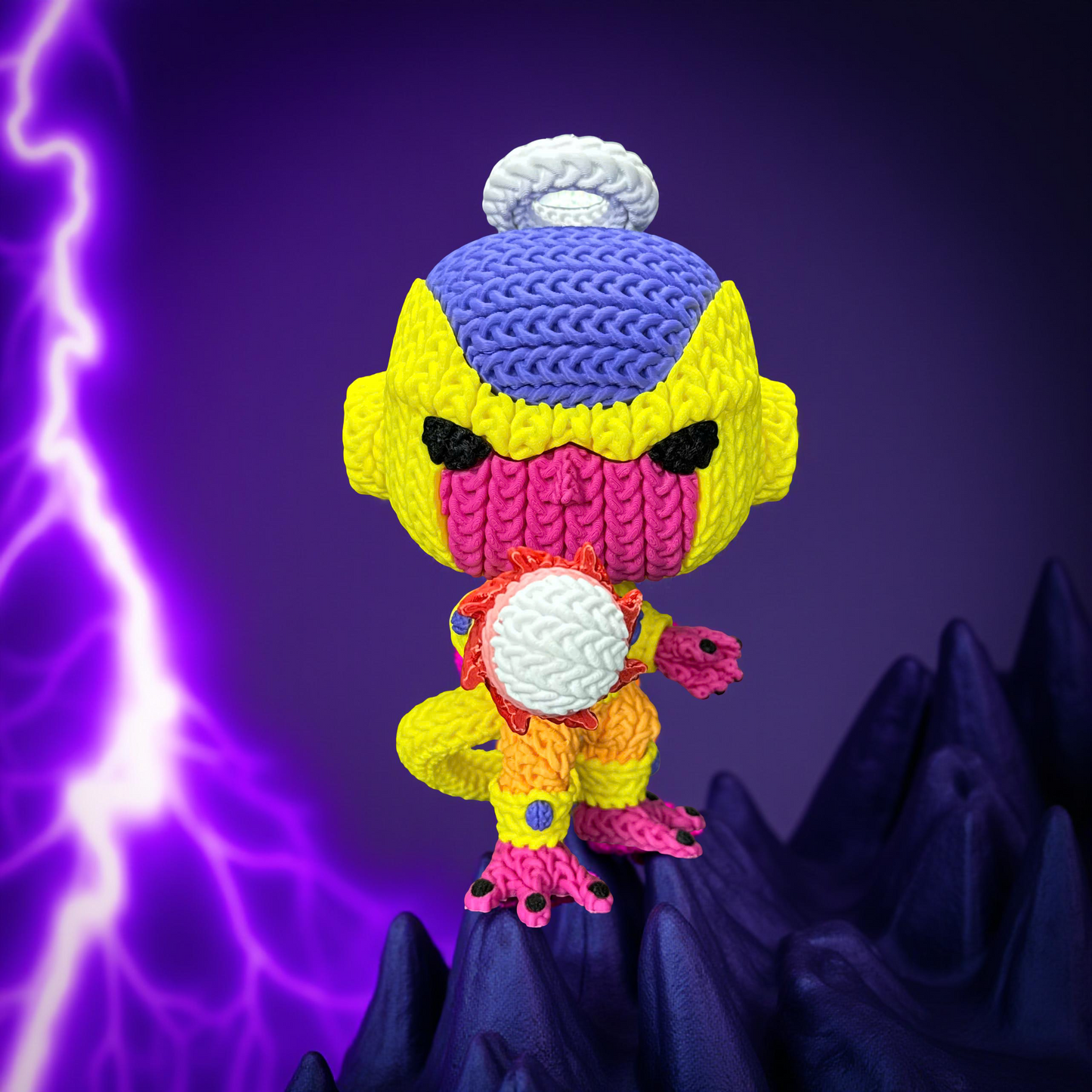 Knitted Golden Tyrant – Cozy Anime Fanart Figur Whale 3D Studio